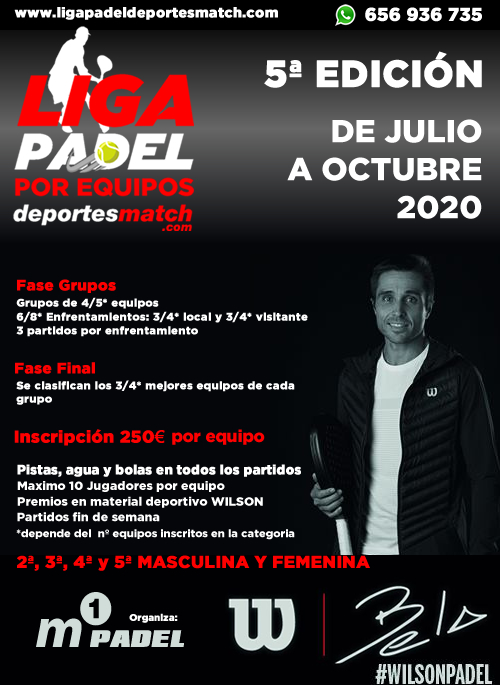 Liga de padel Deportes Match por equipos 5ª Edicion