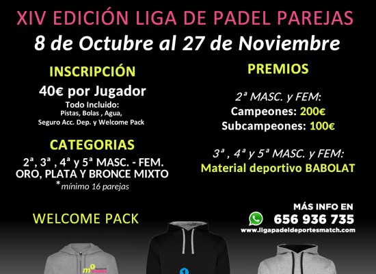 Liga padel Por parejas