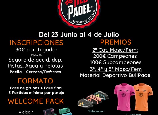 1er Torneo Red Padel – Últimos días de inscripción