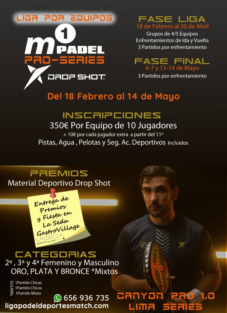 Cartel M1Padel Pro Series Drop Shot -2da-edicion- nuevas fechas