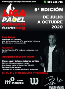 Cartel de la 5ª Edición de la Liga de Padel por Equipos